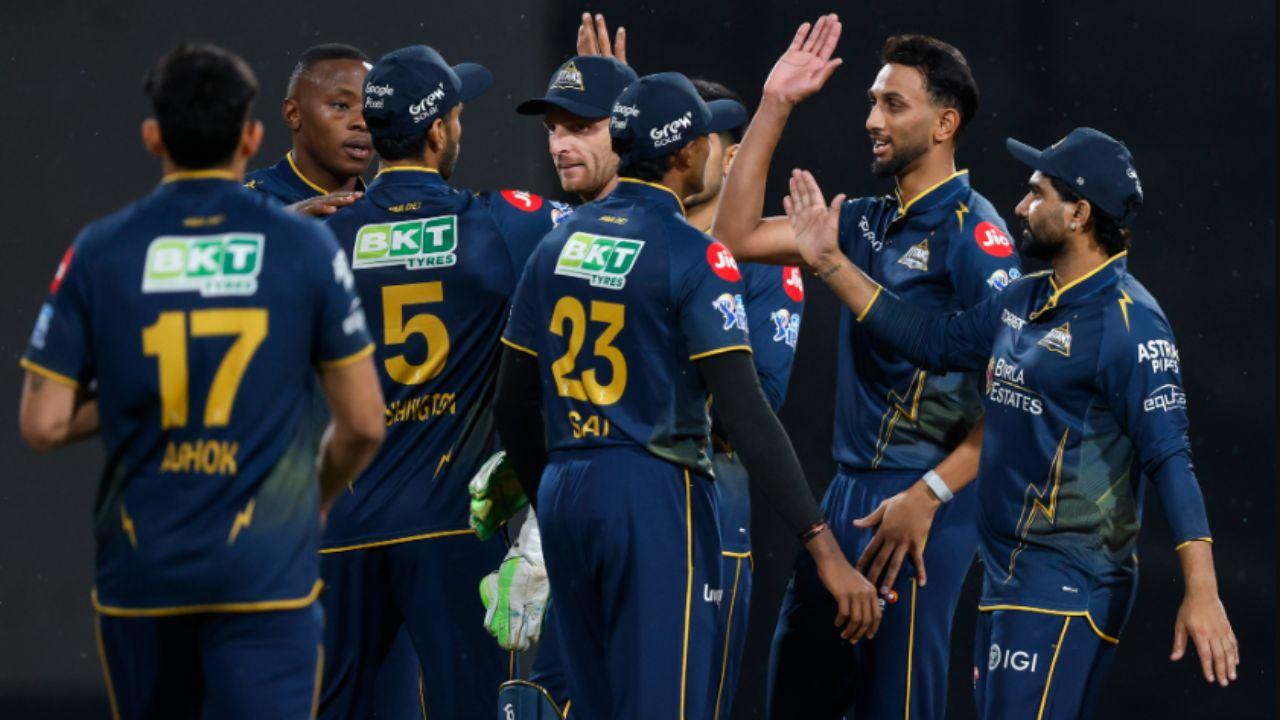 Prasidh Krishna was the star with the ball for GT, taking 3 wickets for 29 runs in his four overs. However, his heroics were not enough to propel GT to a win. (Pic: IPL)